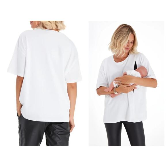 NWT Accouchée Side Zip Maternity/Nursing T-Shirt Size S/M - Picture 2 of 7